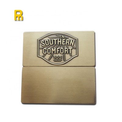 Custom Metal Nameplate Brass Name Plate With Qr Code Barcode