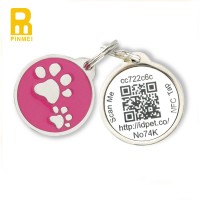 Promotional veterinary gifts individual qr code pet tag dog track tag different ID number and QR code NFC dog tags