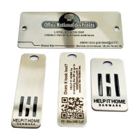 Stainless Steel Equipment Decals Equipment Labels Data Rating Plates Adhesive Serial Number Barcode Property Tags