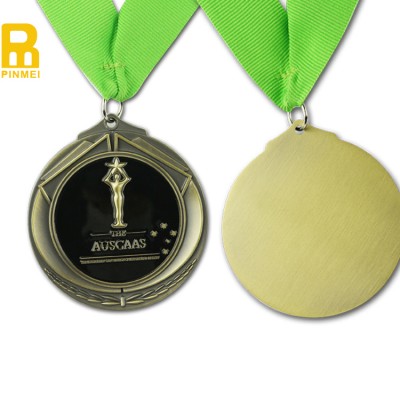 Custom metal medal with golf plating