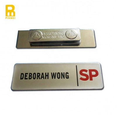 Digital Printing Reusable Metal blank magnetic Name Badge