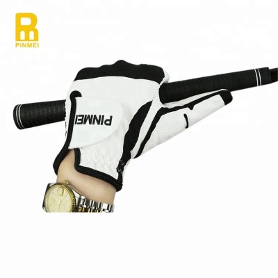 Wholesale printing custom made leather golf gloves