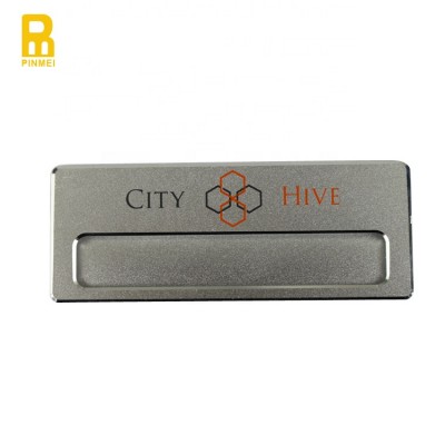 Custom Blank Aluminum Magnetic Name Badge