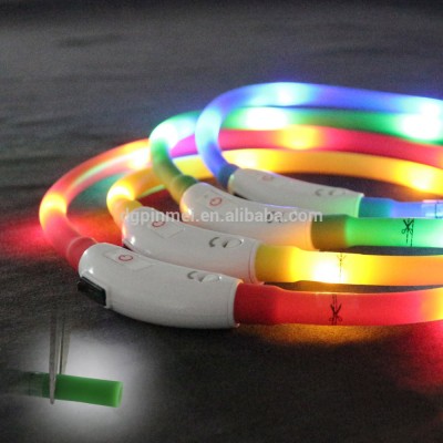 Colorful led dog and cat collar with flashing for free shipping