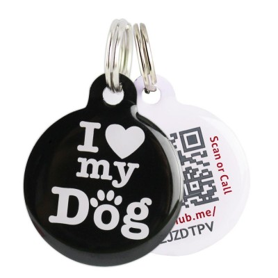 Personalized Logo Metal dog tag Clinic Give Away Gift Dog Name Tag Pet Insurance Collar ID Tag With QR Code Number