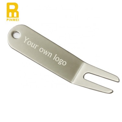 Personalized Custom Logo Metal Bent Fork Golf Pitch Repair Divot Tool