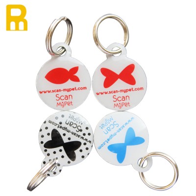 Custom QR Code Pet ID Tags Dog Tag Serial Number Identification Collar Pendant Small Tag for Cats Clamshell Card Package